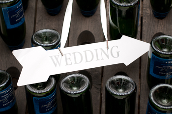 Schild: Wedding