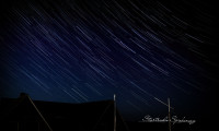 Sternenspuren Spiekeroog - Richtung Nordwest fotografiert